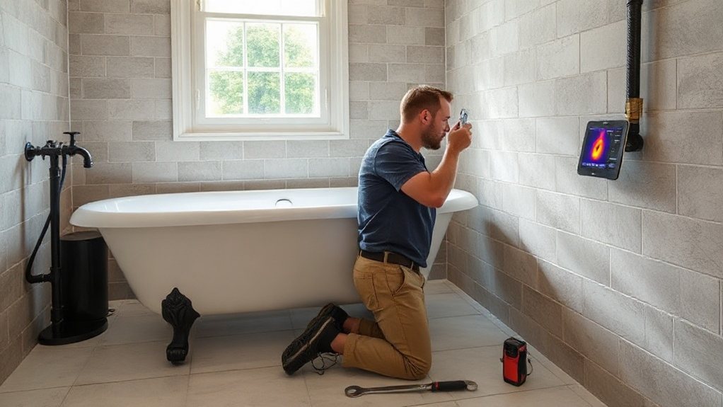 Trace and access leak detection engineer with thermal imaging in New Malden